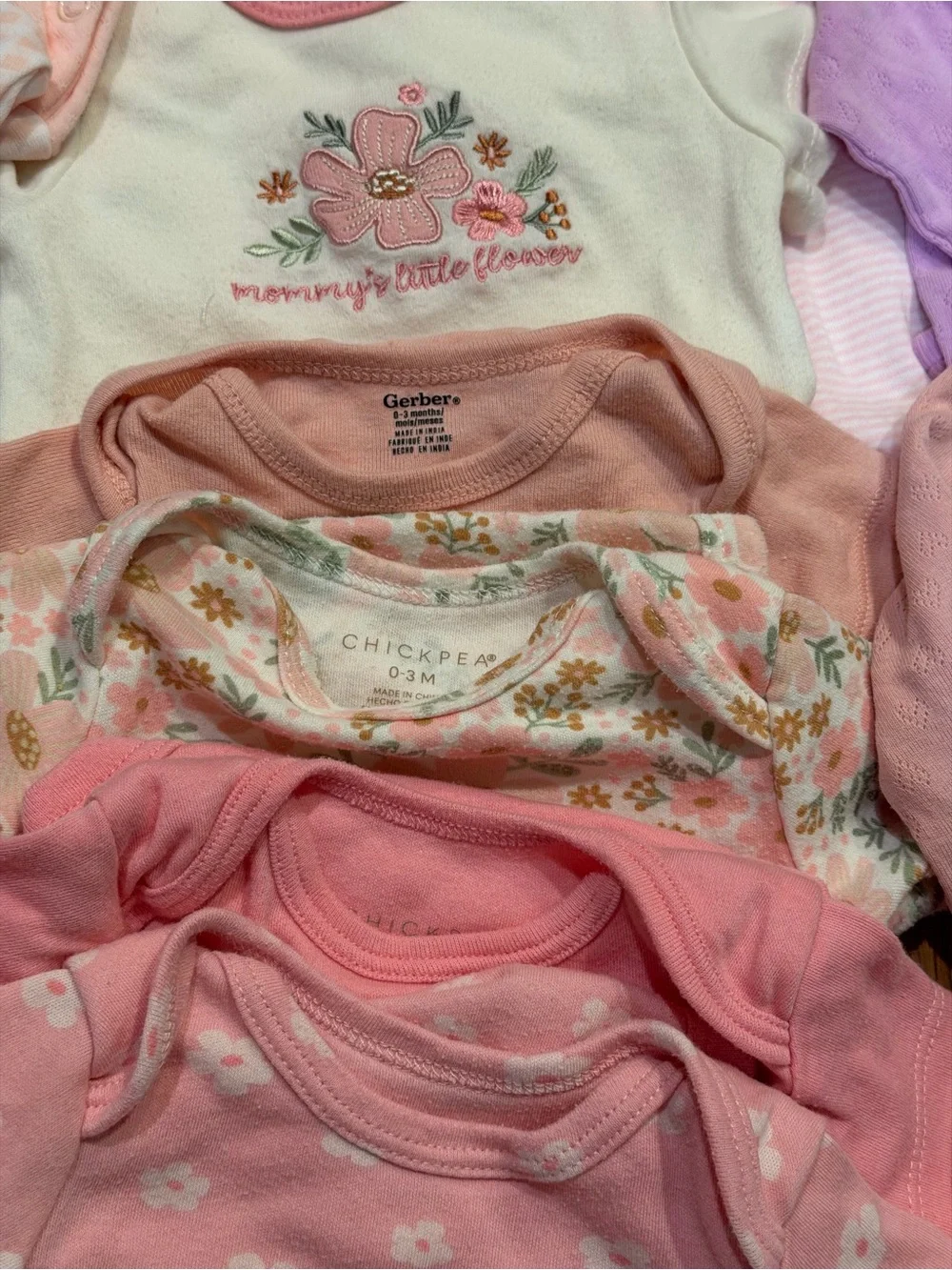 Baby girl clothes bundle nb-3mo onesies